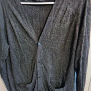 Men's Black Cardigan Sweater
